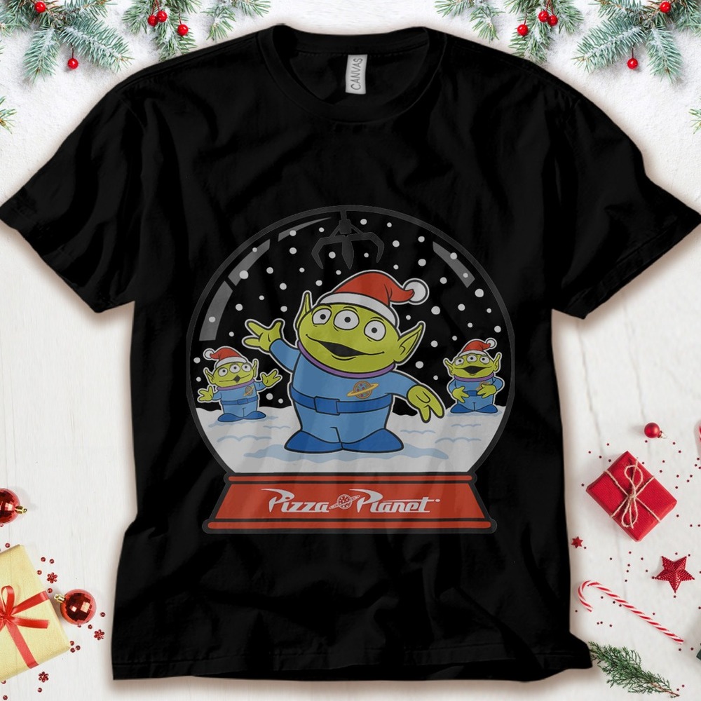 Disney Toy Story Alien Claw Snowglobe Christmas Unisex Adult T-shirt Kid Shirt